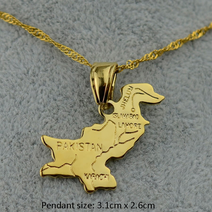 Pakistan Necklace Pakistan Map Necklace Muslim Jewellery World